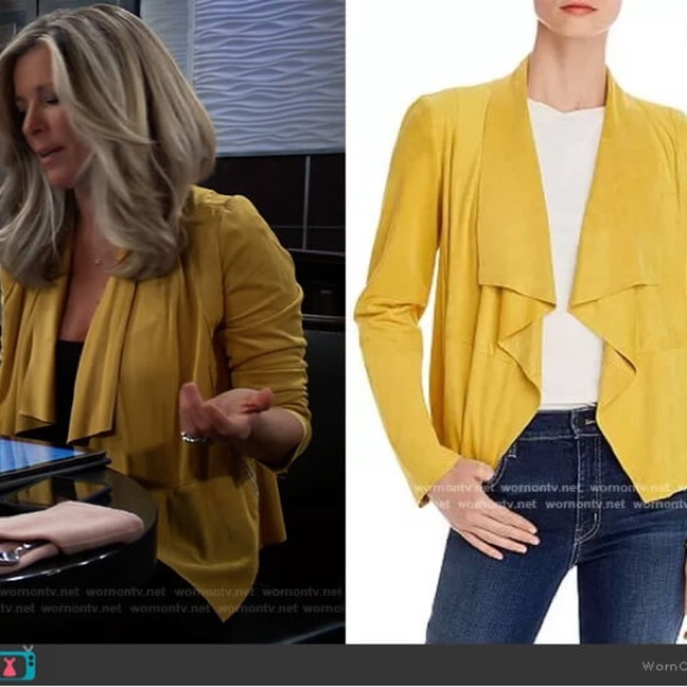 Bagatelle Mustard Draped Blazer
